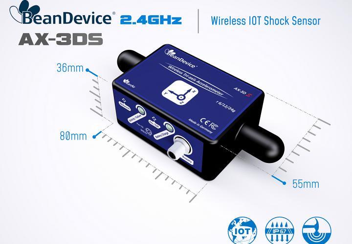 BeanAir BeanDevice? 2.4GHz AX-3DS 無(wú)線加速度傳感器